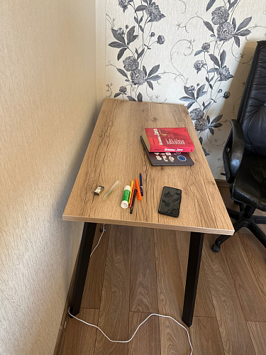 Стол Тринити Лофт 120 32 мм дуб галифакс табако / черный матовый фото покупателя 205