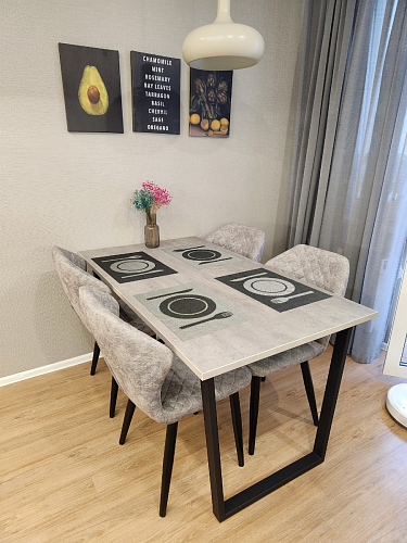 Деревянный стол Лота Лофт 140х80 дуб крафт табачный / черный матовый фото покупателя 932