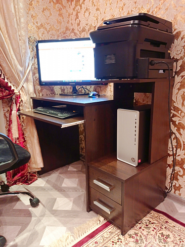 Стол компьютерный Джаз-24 правый белый фото покупателя 63