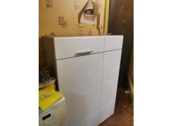 Комод Лайн 13.121 дуб серый craft K 002 PW / белый глянец пвх фото покупателя 11