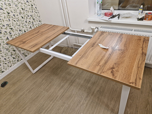 Деревянный стол Лота Лофт 140х80 черный матовый / бетон светлый фото покупателя 568