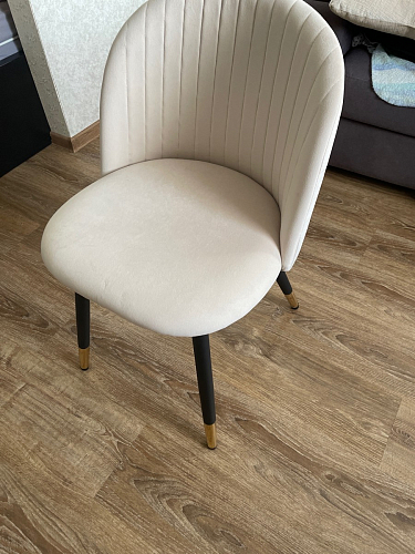 Стул на металлокаркасе Gabi 1 light blue / black / gold фото покупателя 419