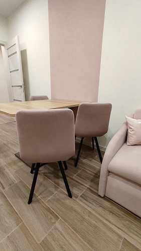 Стул на металлокаркасе Чилли черный / зеленый фото покупателя 1480