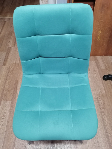 Стул на металлокаркасе Чилли К светло-серый велюр / черный каркас фото покупателя 12