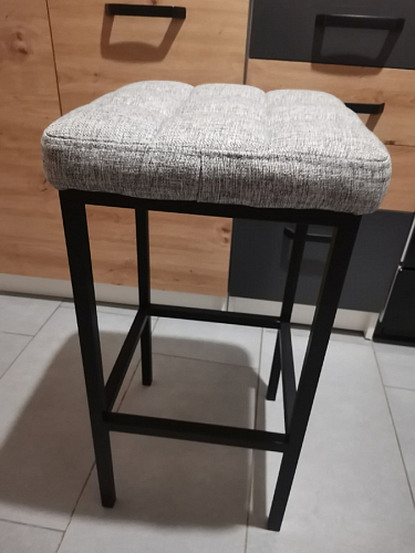 Барный стул Лофт микровелюр катания блэк / черный матовый фото покупателя 246