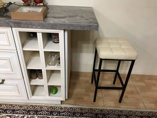 Барный стул Лофт ткань канди грей / черный матовый фото покупателя 110