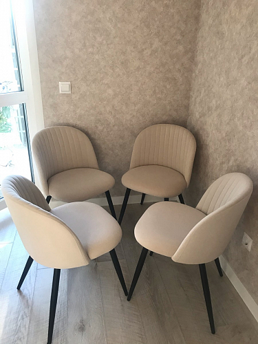 Стул на металлокаркасе Gabi 1 light purple / black / gold фото покупателя 123