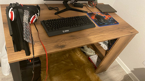 Письменный стол Битти Лофт 116х60х75 дуб вотан / белый матовый фото покупателя 80