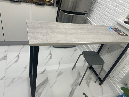 Барная стойка Дилан Лофт 120х40х98 дуб делано темный фото покупателя 48