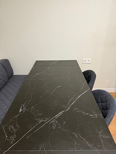 Керамический стол Норман 140 (200) х 80 белый мрамор alpin white / snow white / белый фото покупателя 48