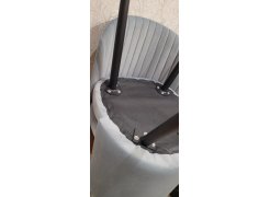 Стул на металлокаркасе Gabi 1 бежевый / черный с серебряными наконечниками фото покупателя 736