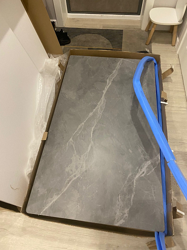 Керамический стол Вилли 140(200)х80 carmen light grey / черный фото покупателя 43