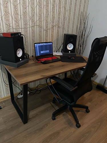 Деревянный стол Лота Лофт 120х75 белый матовый / дуб крафт золотой фото покупателя 8