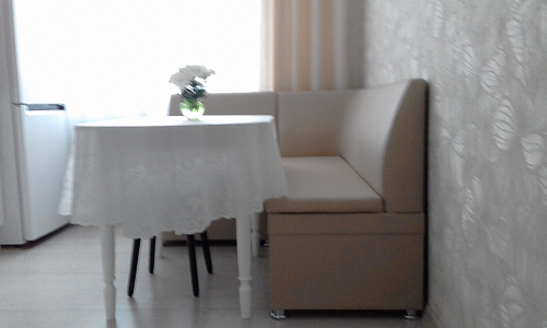 Кухонный диван Флоренс угловой экокожа белый правый фото покупателя 4