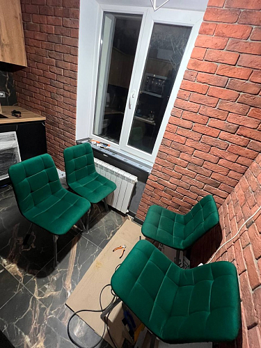 Стул на металлокаркасе Чилли К кирпичный / черный фото покупателя 414