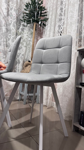 Стул на металлокаркасе Чилли К черный / зеленый фото покупателя 520