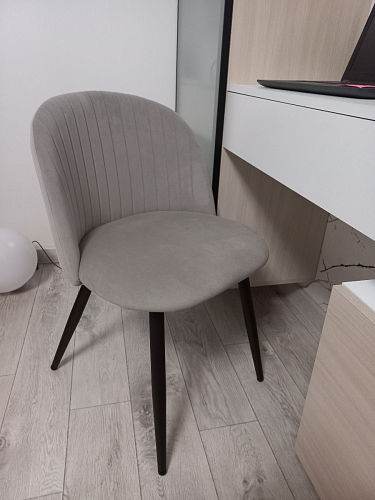 Стул на металлокаркасе Gabi 1 light blue / black / gold фото покупателя 500