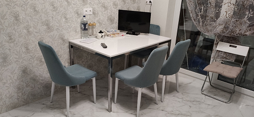 Стул на металлокаркасе Kora dark gray / black фото покупателя 58