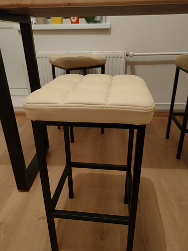 Барный стул Лофт микровелюр катания блэк / черный матовый фото покупателя 207