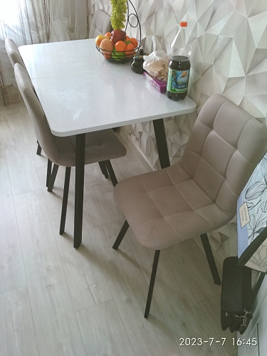 Стул на металлокаркасе Чилли светло-серый / белый каркас фото покупателя 549