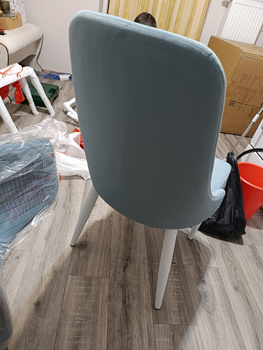 Стул на металлокаркасе Kora light blue / white фото покупателя 347