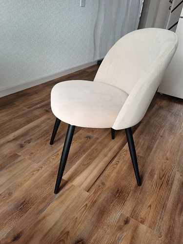 Стул на металлокаркасе Gabi dark beige / black / silver фото покупателя 812