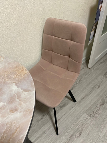 Стул на металлокаркасе Чилли синяя ткань / белый фото покупателя 1010