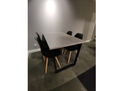 Стол Лота Лофт 140 25 мм черный матовый / дуб вотан фото покупателя 366