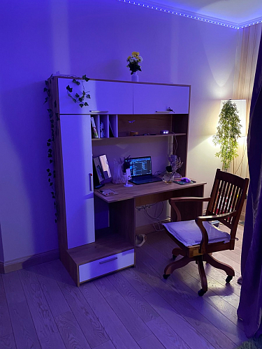 Письменный стол Лайт 03.243 дуб золотой (craft) / белый премиум фото покупателя 228