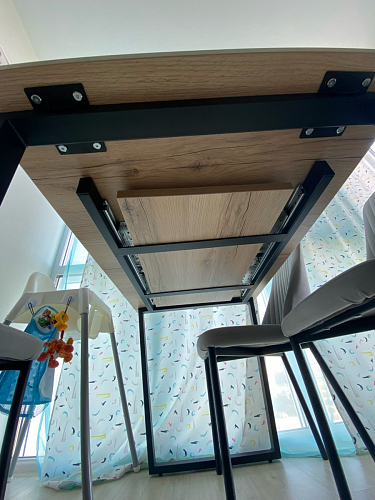 Деревянный стол Лота Лофт 140х80 дуб крафт табачный / черный матовый фото покупателя 284