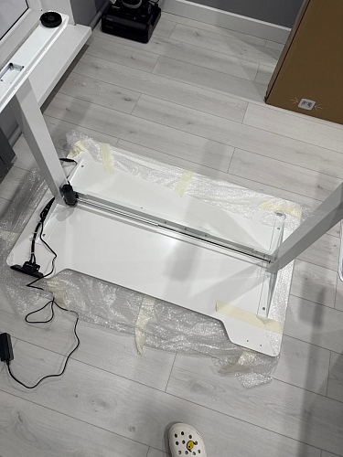 Компьютерный стол Маркос с механизмом подъема 120х75х75 черный / кантри орех фото покупателя 45