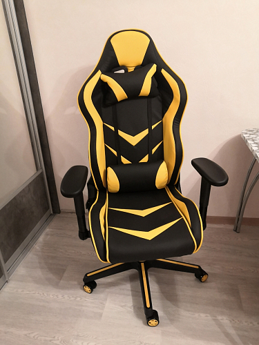 Компьютерное кресло Racer черное / голубое фото покупателя 116