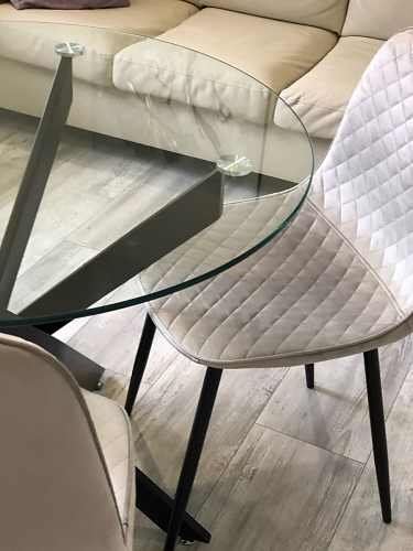 Стул на металлокаркасе Capri dark beige / white фото покупателя 117