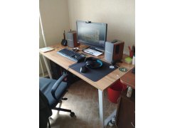 Деревянный стол Лота Лофт 120(160)х75 черный матовый / бетон светлый фото покупателя 825