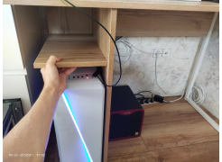 Письменный стол Челси Лофт дуб делано светлый / белый матовый фото покупателя 55