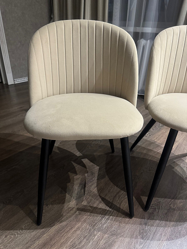 Стул на металлокаркасе Gabi dark beige / black / silver фото покупателя 578