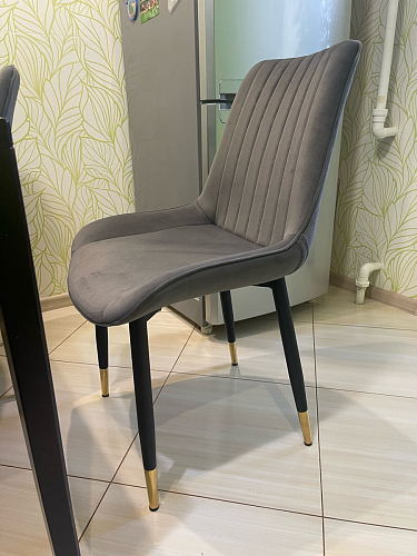 Стул на металлокаркасе Seda 1 latte / black / gold фото покупателя 77