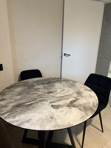 Стеклянный стол Норфолк 100 золото фото покупателя 48