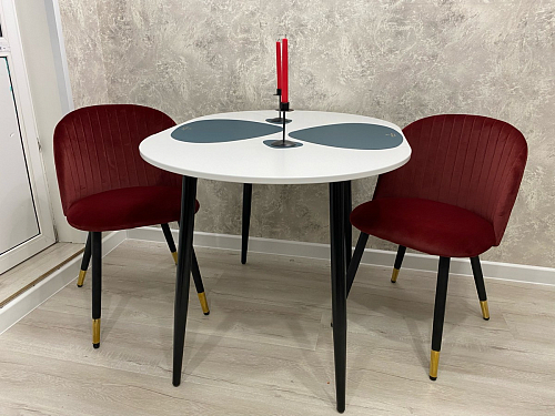 Стул на металлокаркасе Gabi 1 beige / black фото покупателя 503