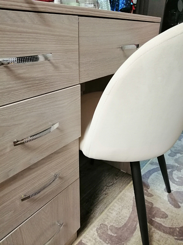 Стул на металлокаркасе Gabi 1 beige / black фото покупателя 323