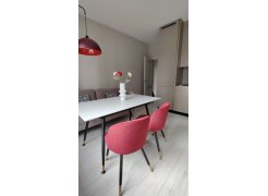 Стул на металлокаркасе Gabi 1 бежевый / черный с серебряными наконечниками фото покупателя 601