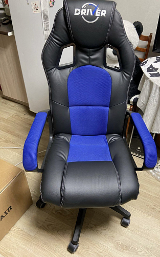 Компьютерное кресло Driver/Драйвер кожзам черный / серый фото покупателя 129