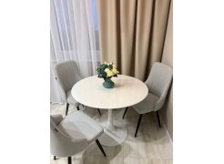 Стеклянный стол Tulip 90 white фото покупателя 33