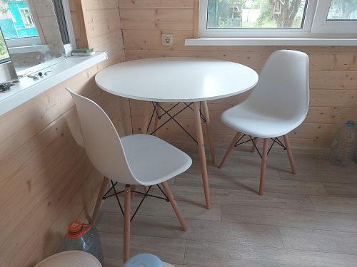 Пластиковый стул Eames PC-015 серо-голубой / дерево фото покупателя 391