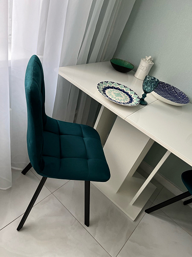 Стул на металлокаркасе Чилли темно-серый / черный каркас фото покупателя 406