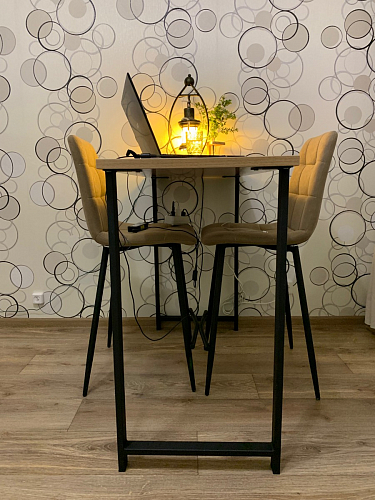 Барная стойка Дилан Лофт 120х40х90 бетон светлый фото покупателя 206