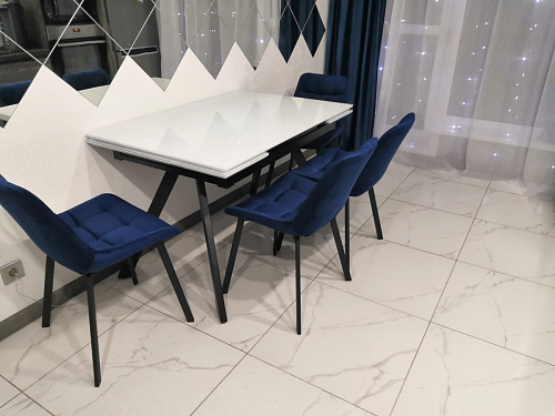 Стул на металлокаркасе Челси бирюзовый / черный фото покупателя 152