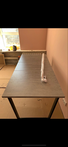 Деревянный стол Лота Лофт 140х80 черный матовый / бетон светлый фото покупателя 631