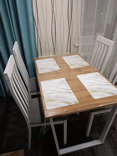 Деревянный стол Лота Лофт 140х80 черный матовый / бетон светлый фото покупателя 451