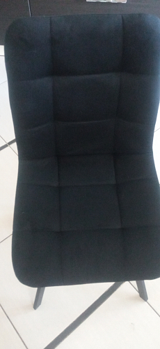 Стул на металлокаркасе Чилли темно-серый / черный каркас фото покупателя 334